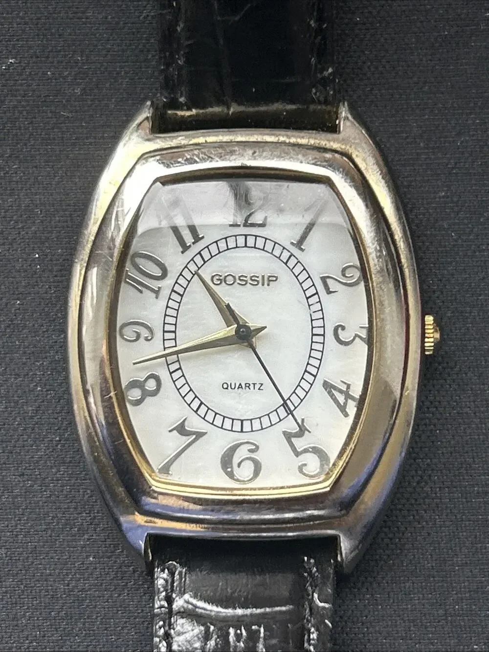 Gossip White Dial Black Band Women’s Quartz Watch
